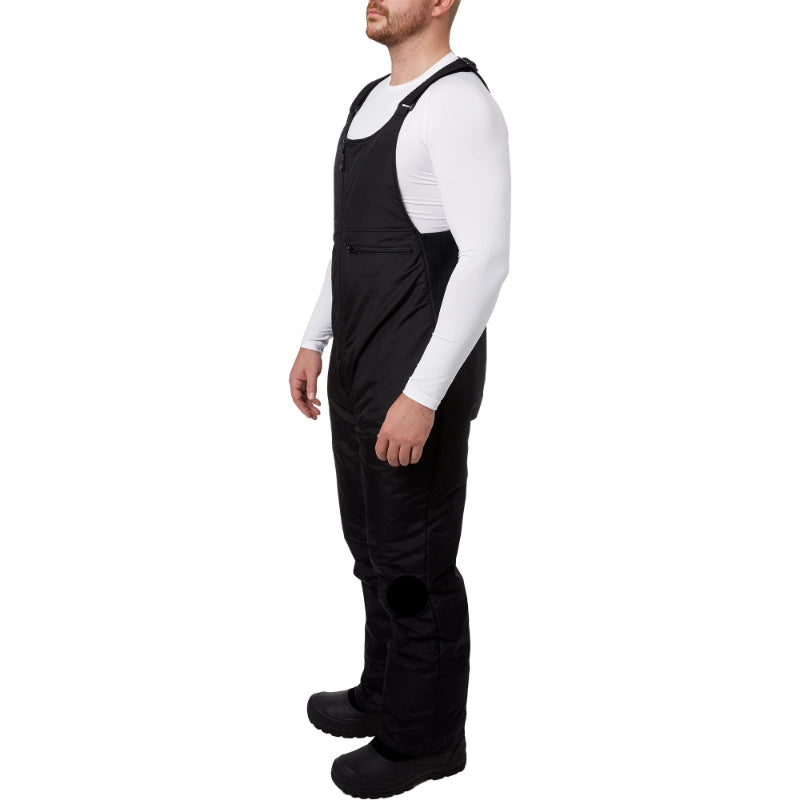 Men's Insulated Water Repellent Snow Bib Pants with Articulated Knees and Snow Cuffs