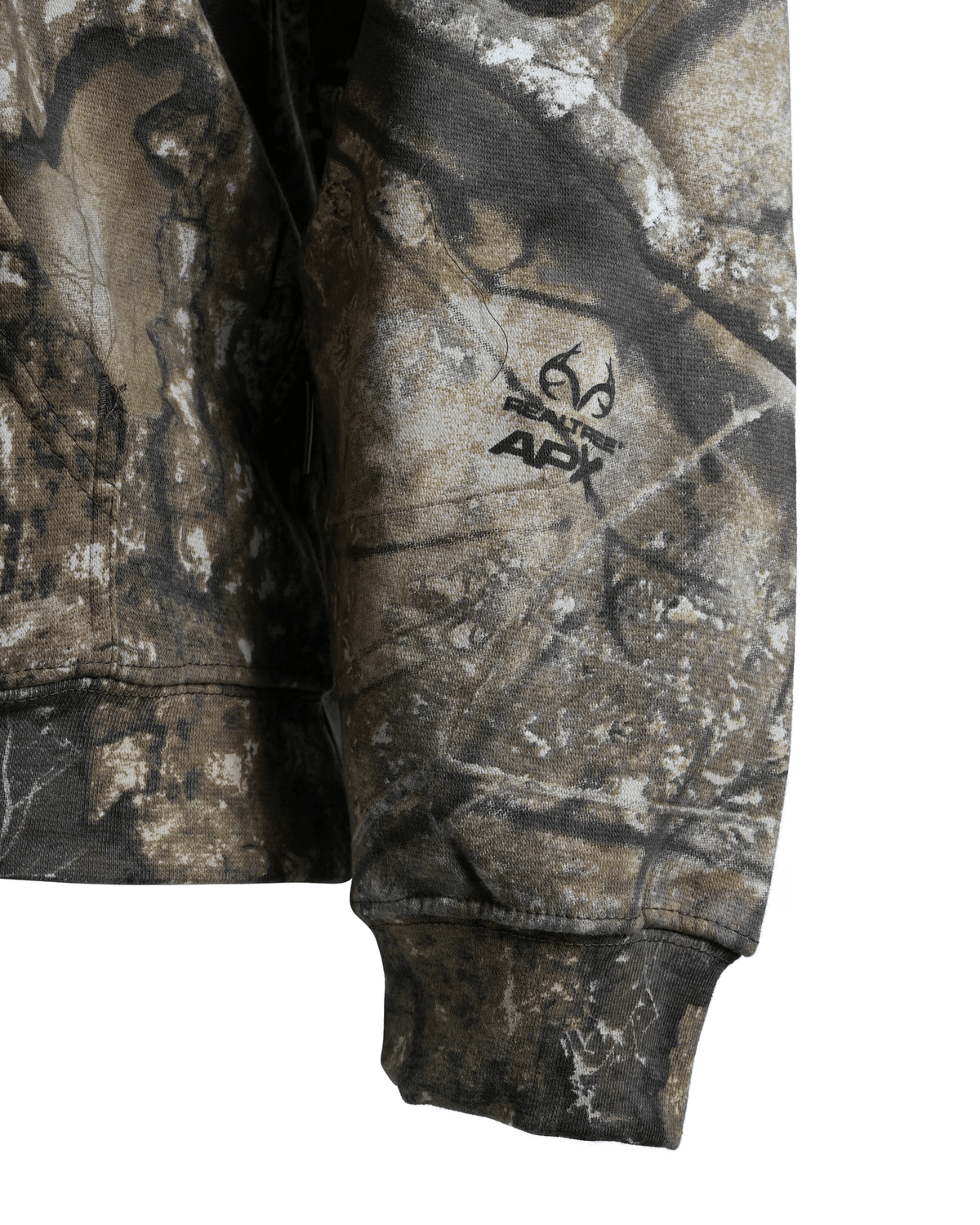 Men's Camouflage Cotton Blend Pullover Hoodie with Kangaroo Pocket and Drawstring