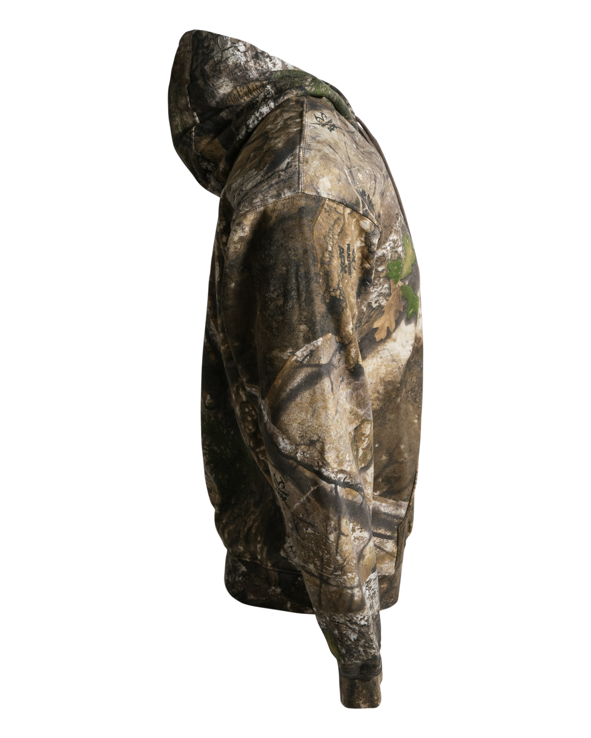 Men's Camouflage Cotton Blend Pullover Hoodie with Kangaroo Pocket and Drawstring