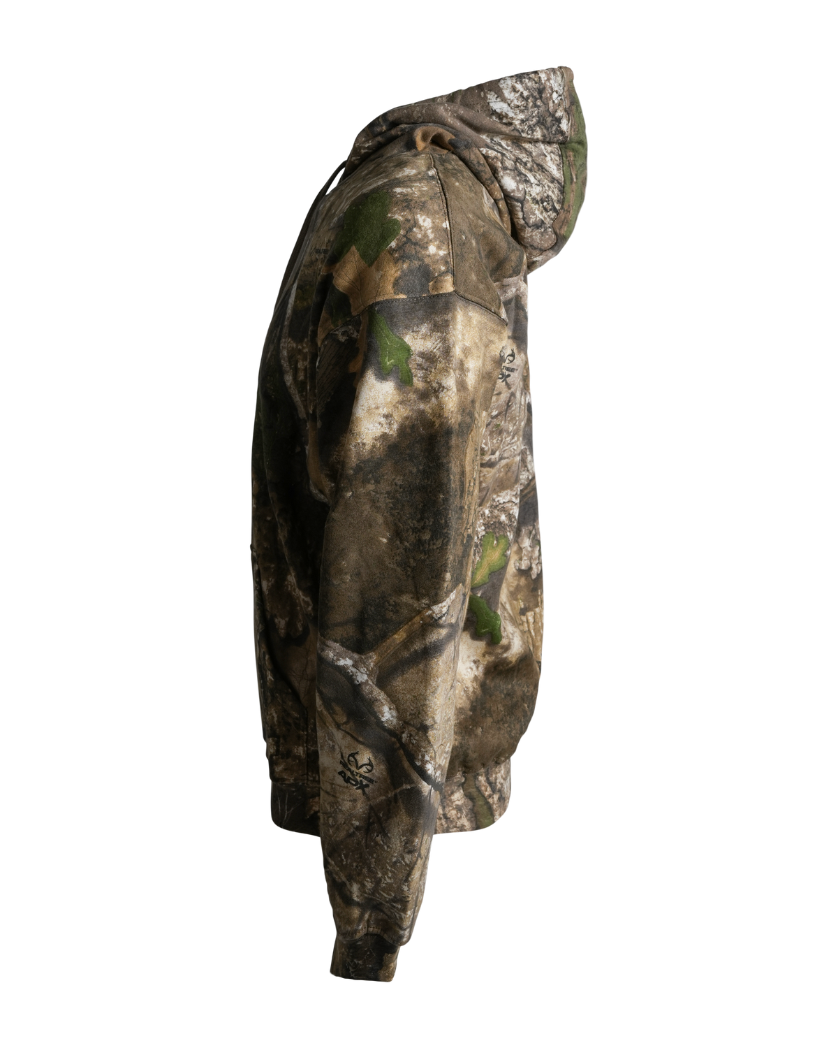 Men's Camouflage Cotton Blend Pullover Hoodie with Kangaroo Pocket and Drawstring