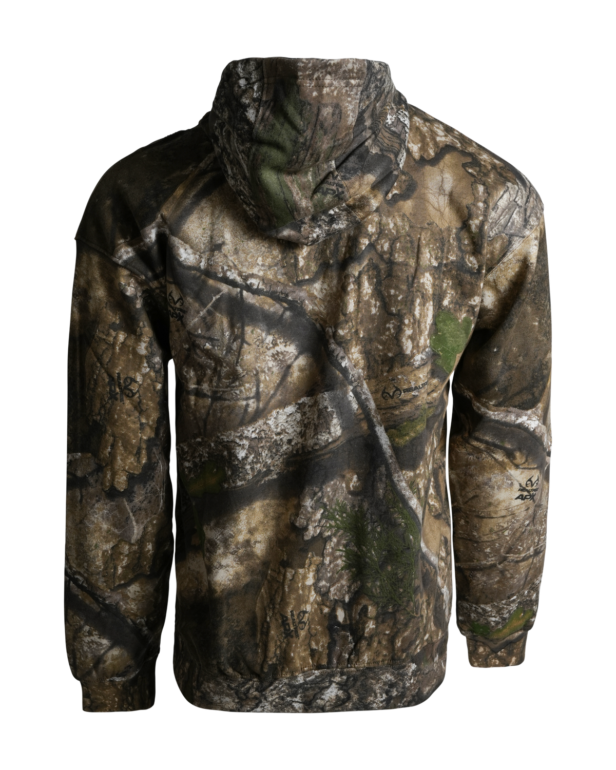 Men's Camouflage Cotton Blend Pullover Hoodie with Kangaroo Pocket and Drawstring