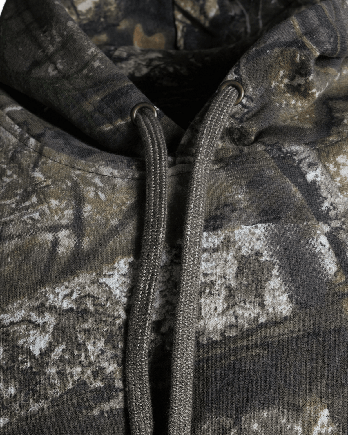 Men's Camouflage Cotton Blend Pullover Hoodie with Kangaroo Pocket and Drawstring