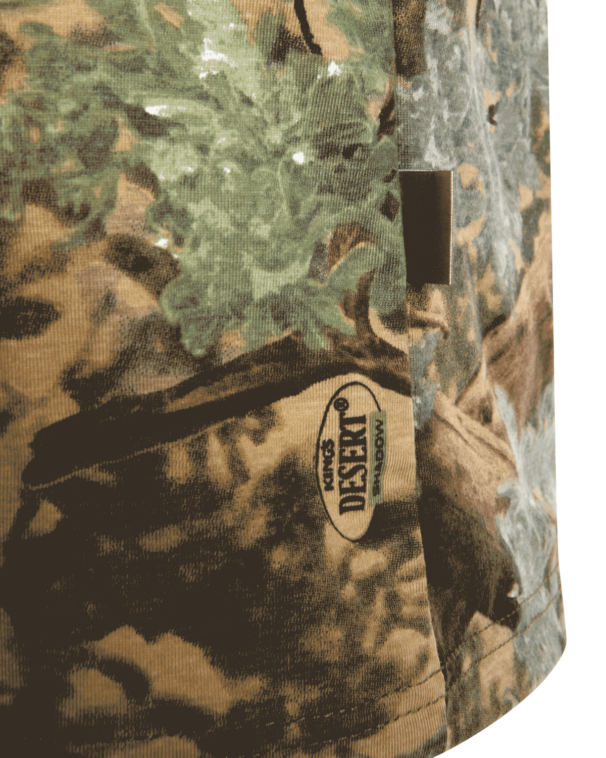 Men's Camouflage Cotton Blend Short Sleeve Pocket Tee with Crew Neck