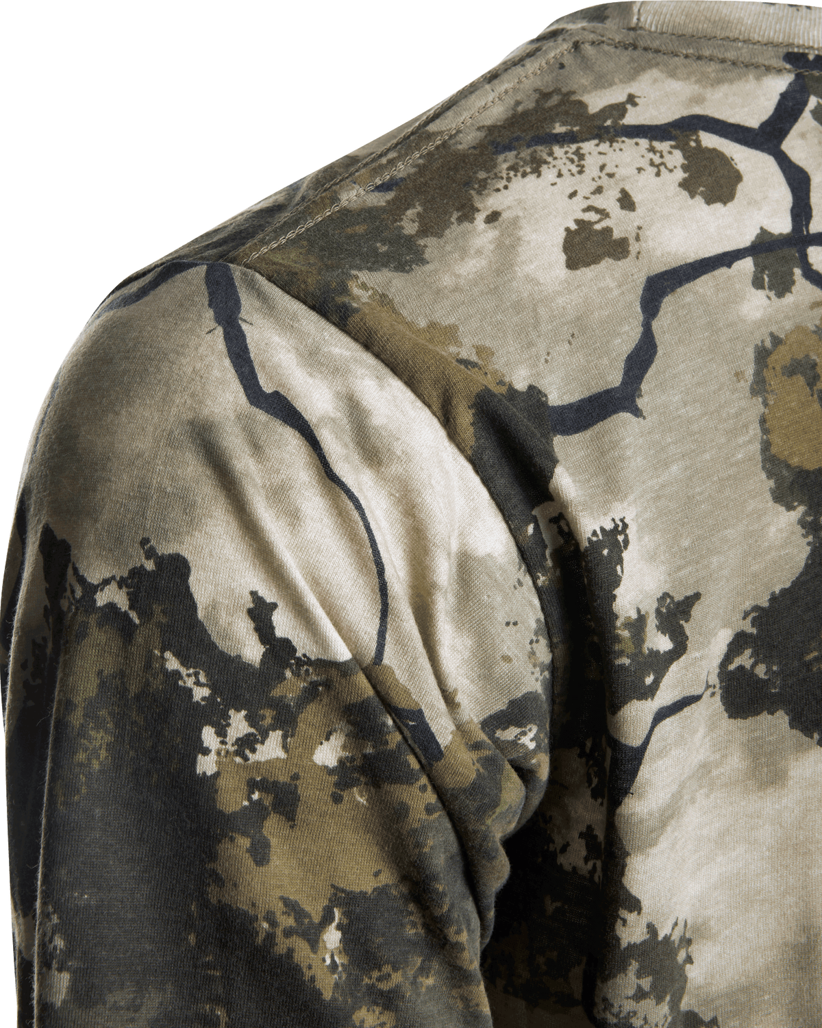 Men's Camouflage Cotton Blend Short Sleeve Pocket Tee with Crew Neck