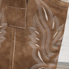 Lila | Women’s Wide Calf Mid-Calf Cowgirl Boots With Embroidered Detail 6