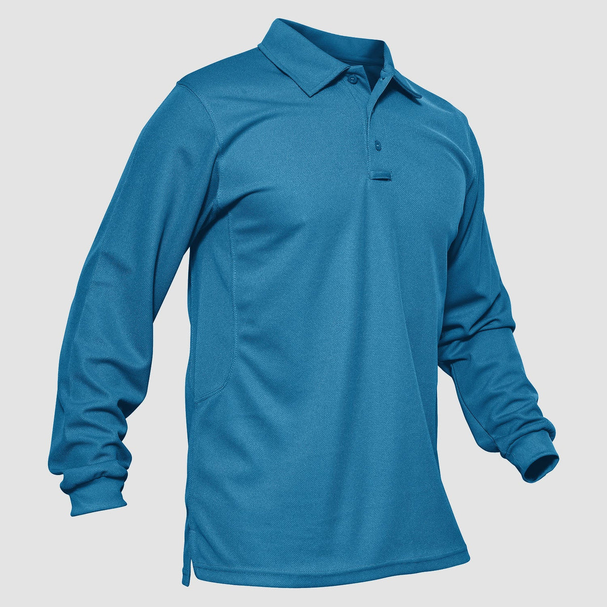 Men's Long Sleeve Performance Polo Shirt with Quick Dry Fabric