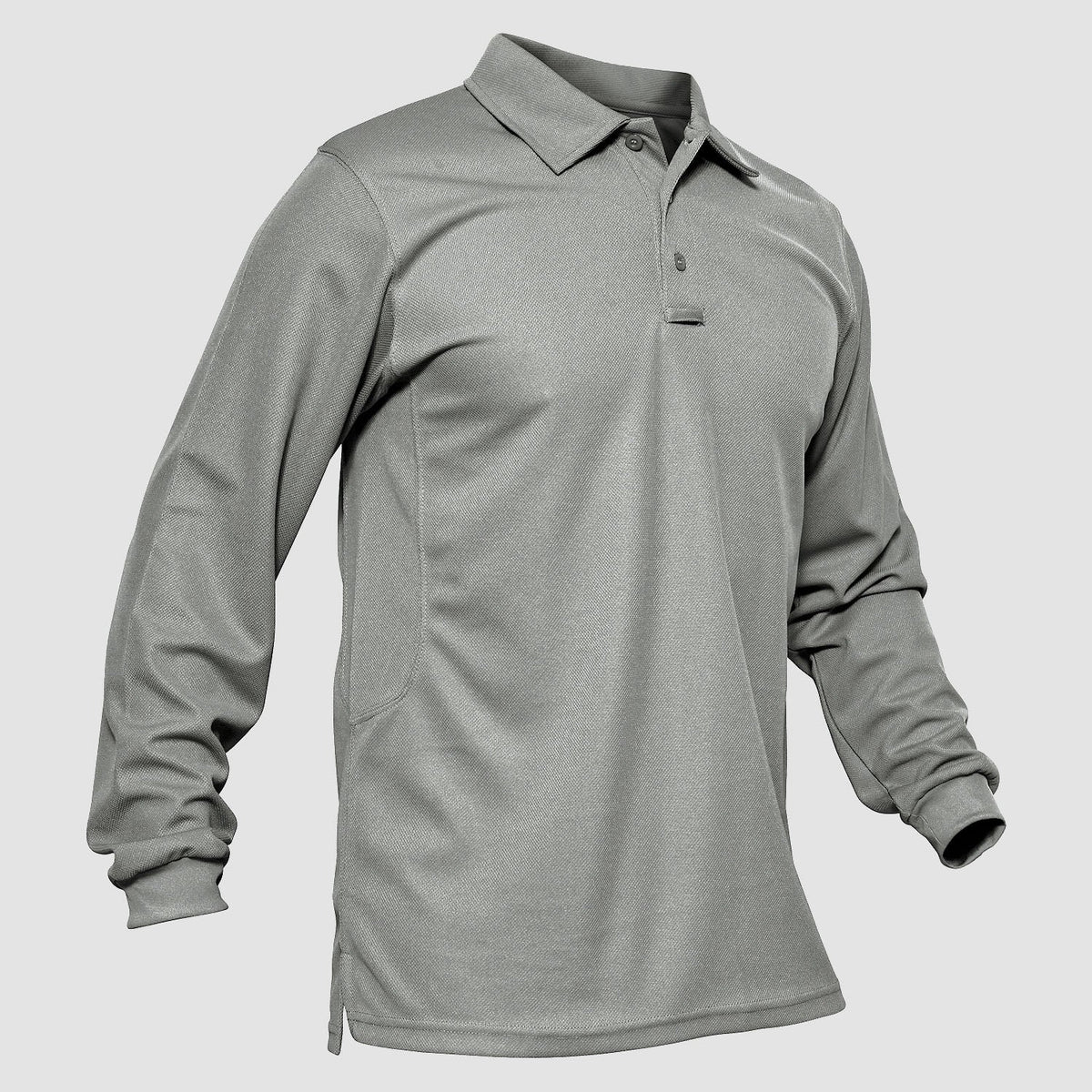 Men's Long Sleeve Performance Polo Shirt with Quick Dry Fabric