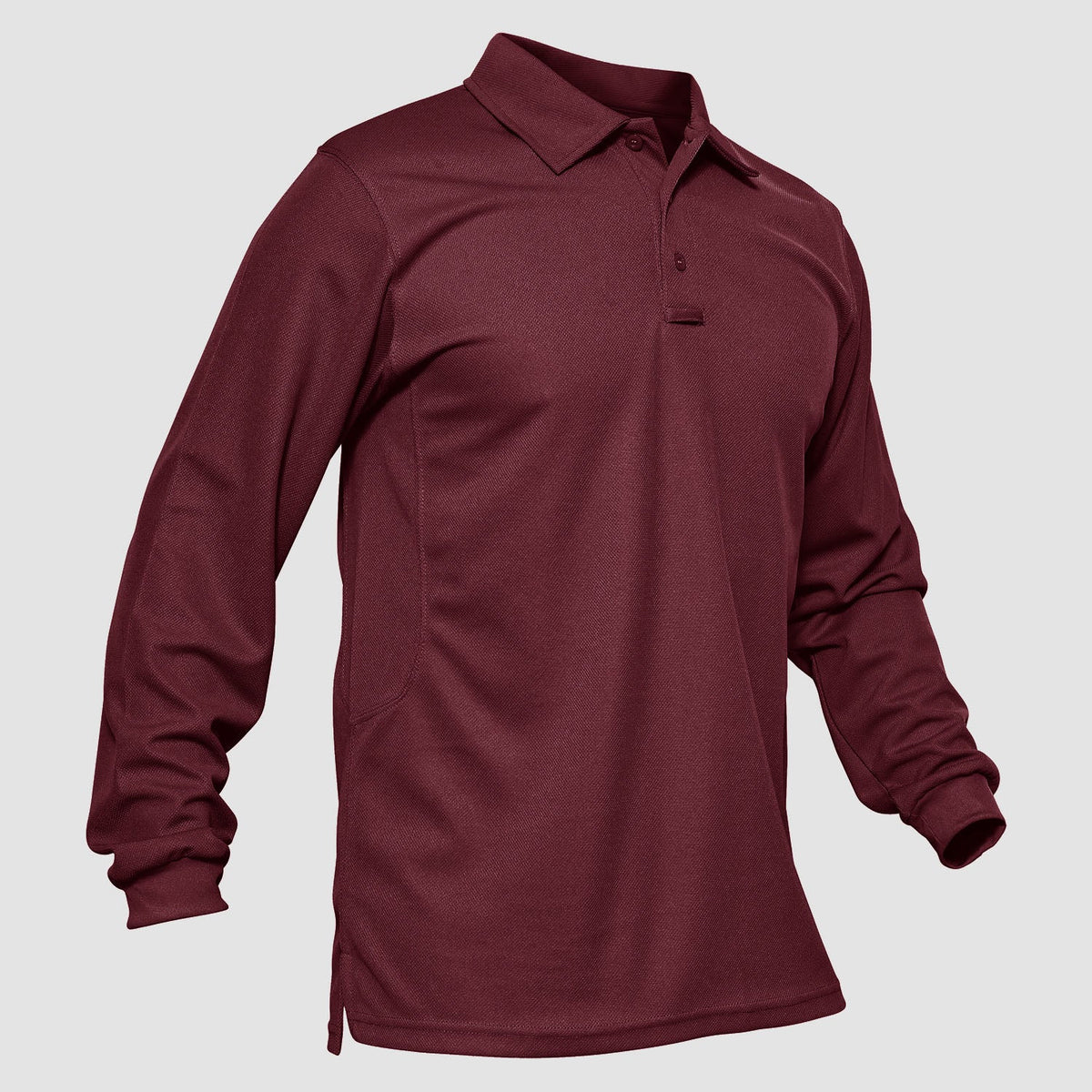 Men's Long Sleeve Performance Polo Shirt with Quick Dry Fabric