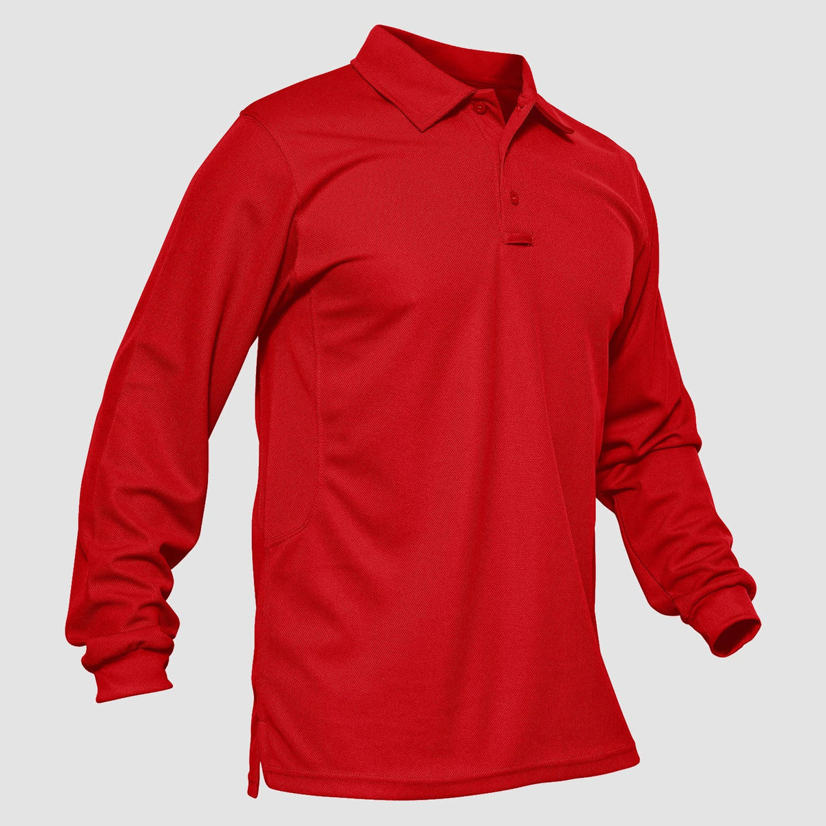 Men's Long Sleeve Performance Polo Shirt with Quick Dry Fabric
