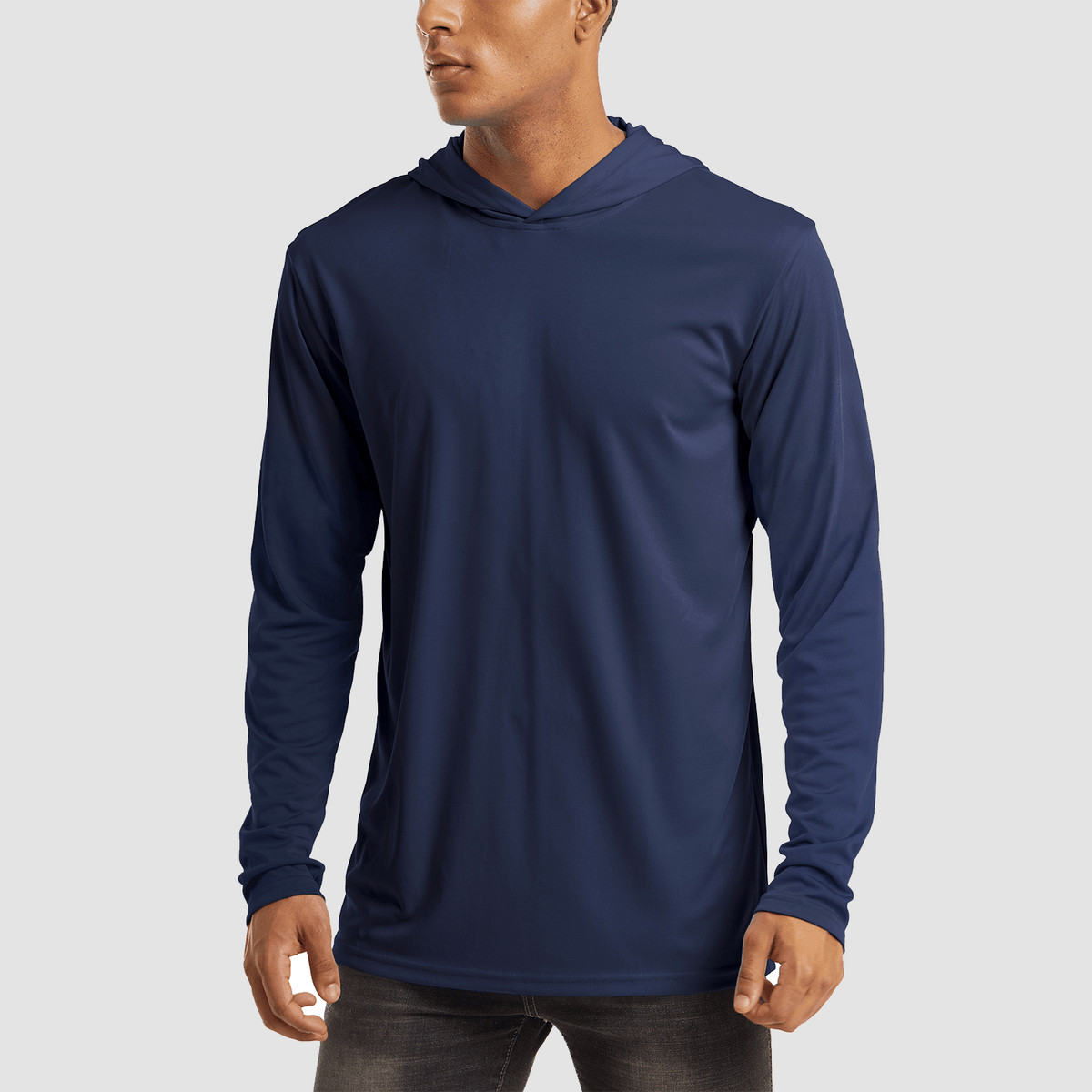 Men's Sun Protection Hoodie with Long Sleeves for Fishing and Outdoor