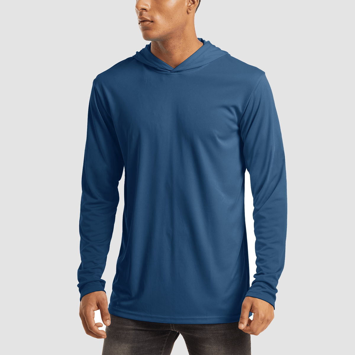 Men's Sun Protection Hoodie with Long Sleeves for Fishing and Outdoor