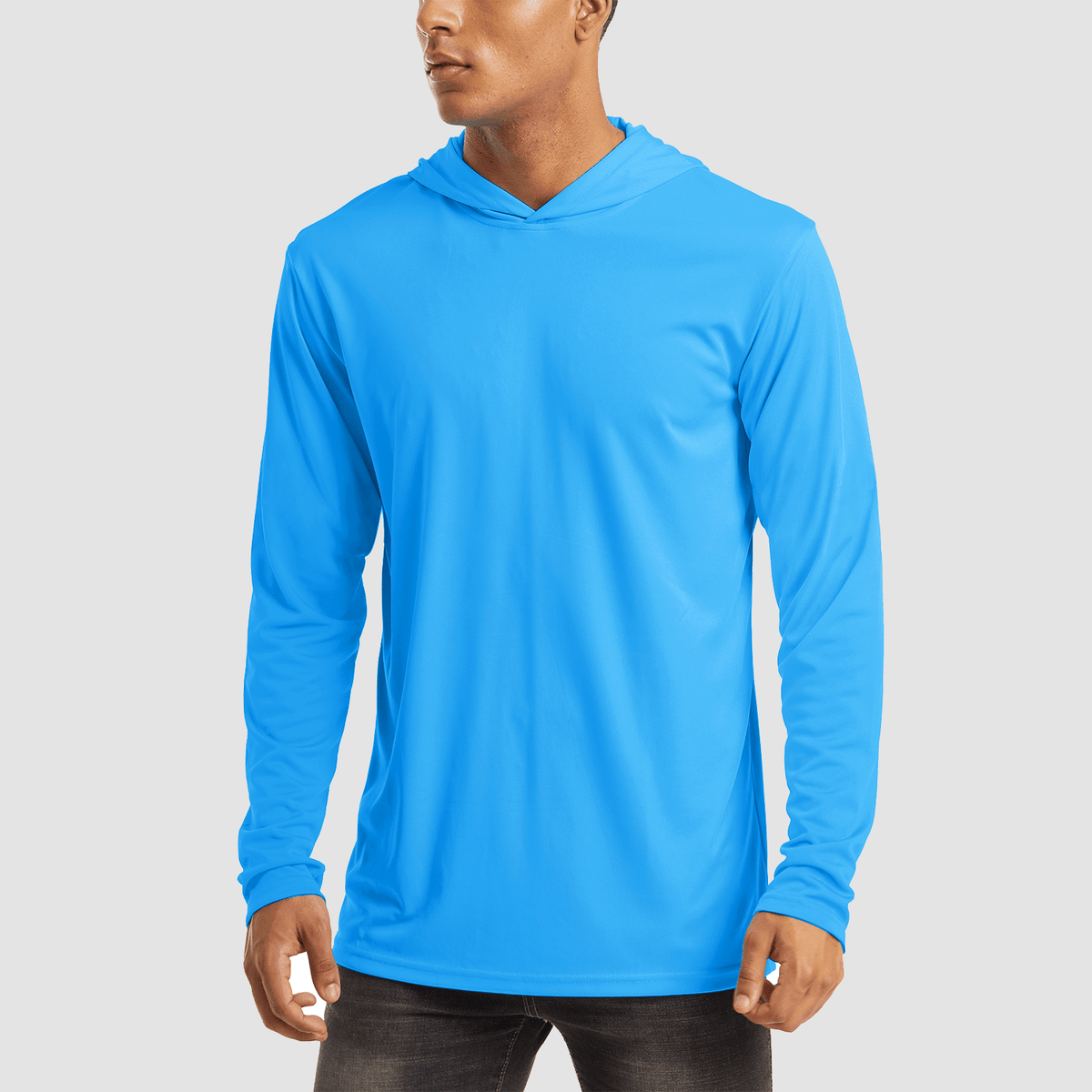 Men's Sun Protection Hoodie with Long Sleeves for Fishing and Outdoor