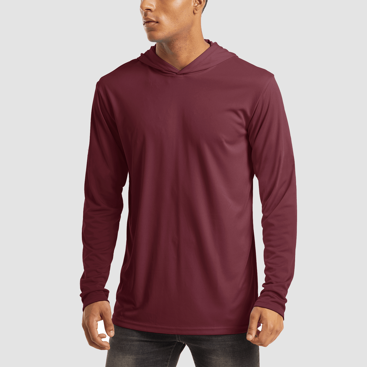 Men's Sun Protection Hoodie with Long Sleeves for Fishing and Outdoor