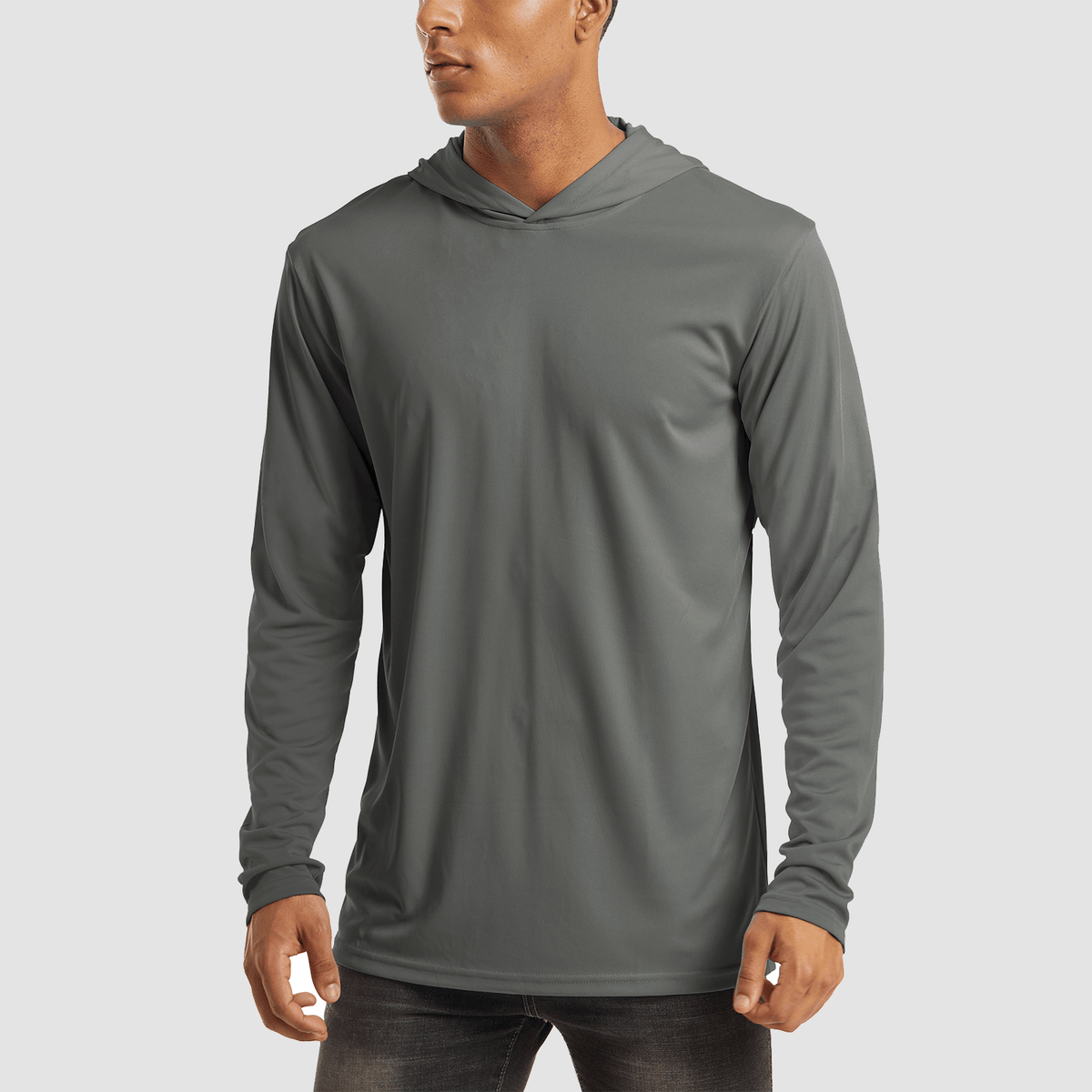 Men's Sun Protection Hoodie with Long Sleeves for Fishing and Outdoor