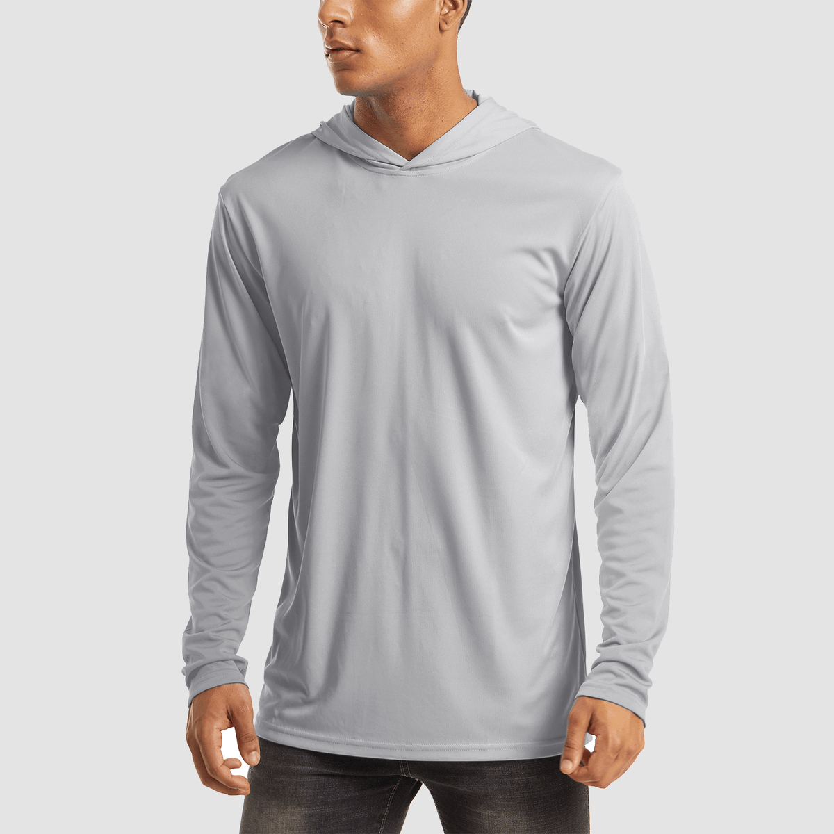 Men's Sun Protection Hoodie with Long Sleeves for Fishing and Outdoor