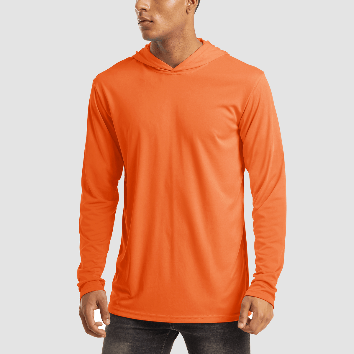 Men's Sun Protection Hoodie with Long Sleeves for Fishing and Outdoor
