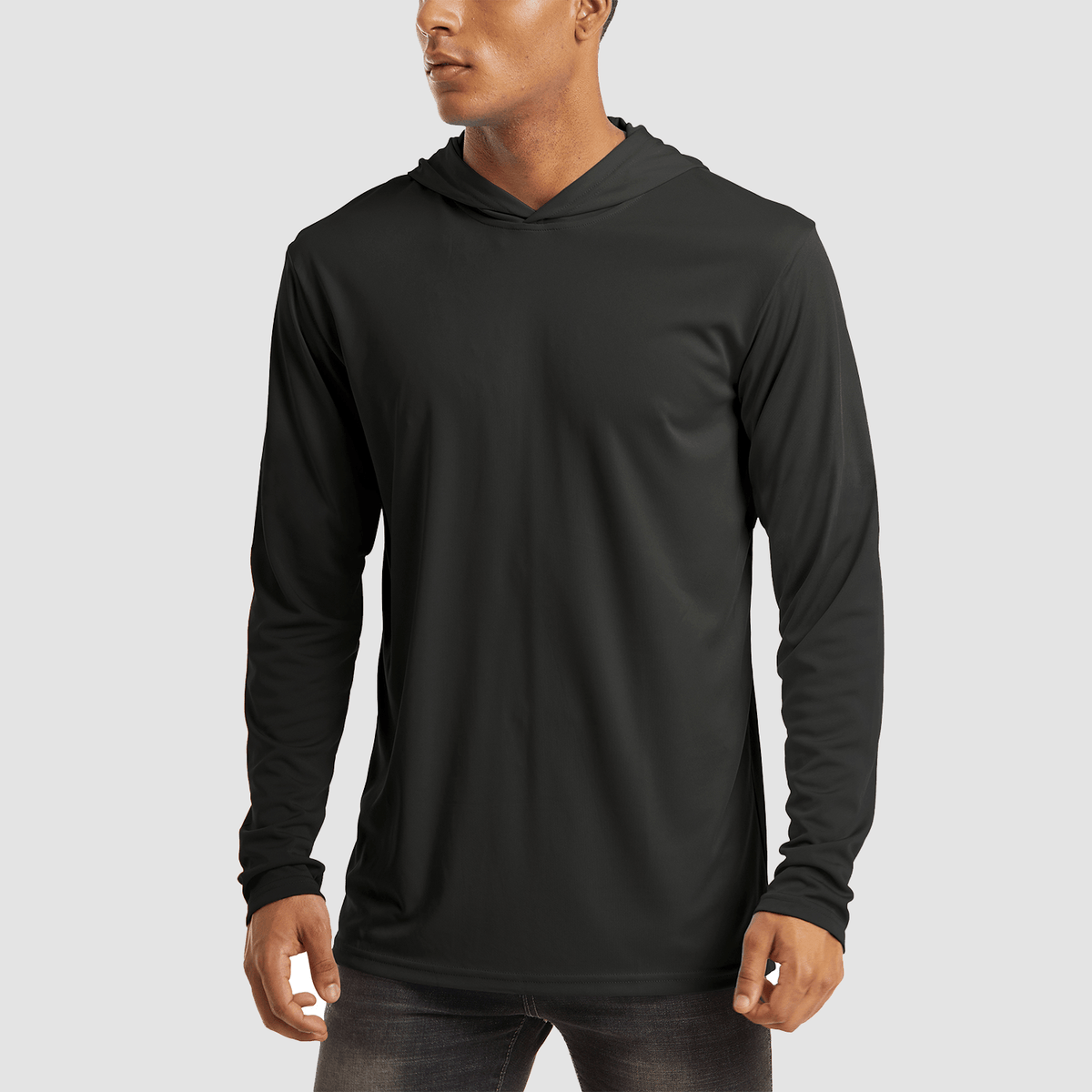 Men's Sun Protection Hoodie with Long Sleeves for Fishing and Outdoor