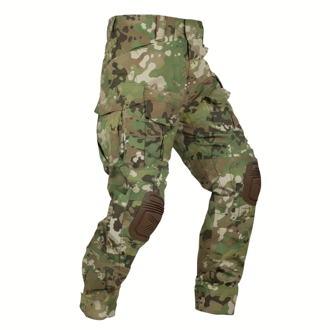 Men's Tactical Work Pants with 10 Pockets and Reinforced Knee Pads