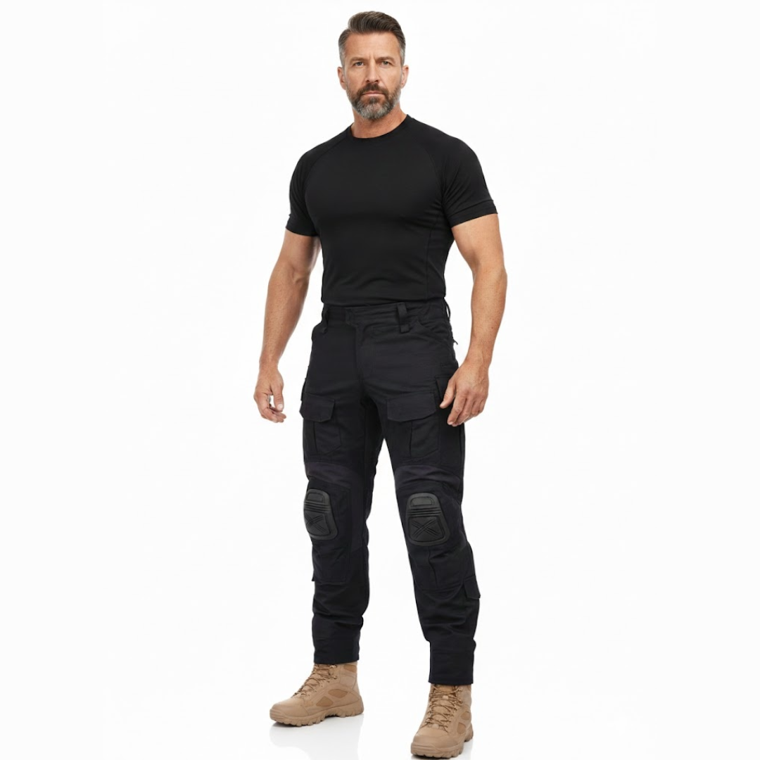 Men's Tactical Work Pants with 10 Pockets and Reinforced Knee Pads