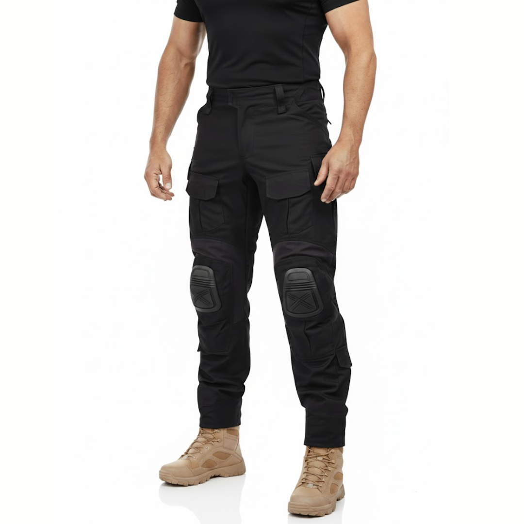 Men's Tactical Work Pants with 10 Pockets and Reinforced Knee Pads