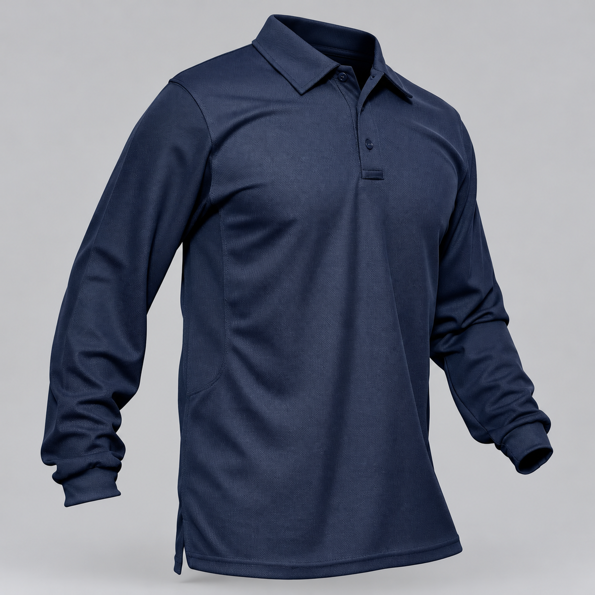 Men's Long Sleeve Performance Polo Shirt with Quick Dry Fabric