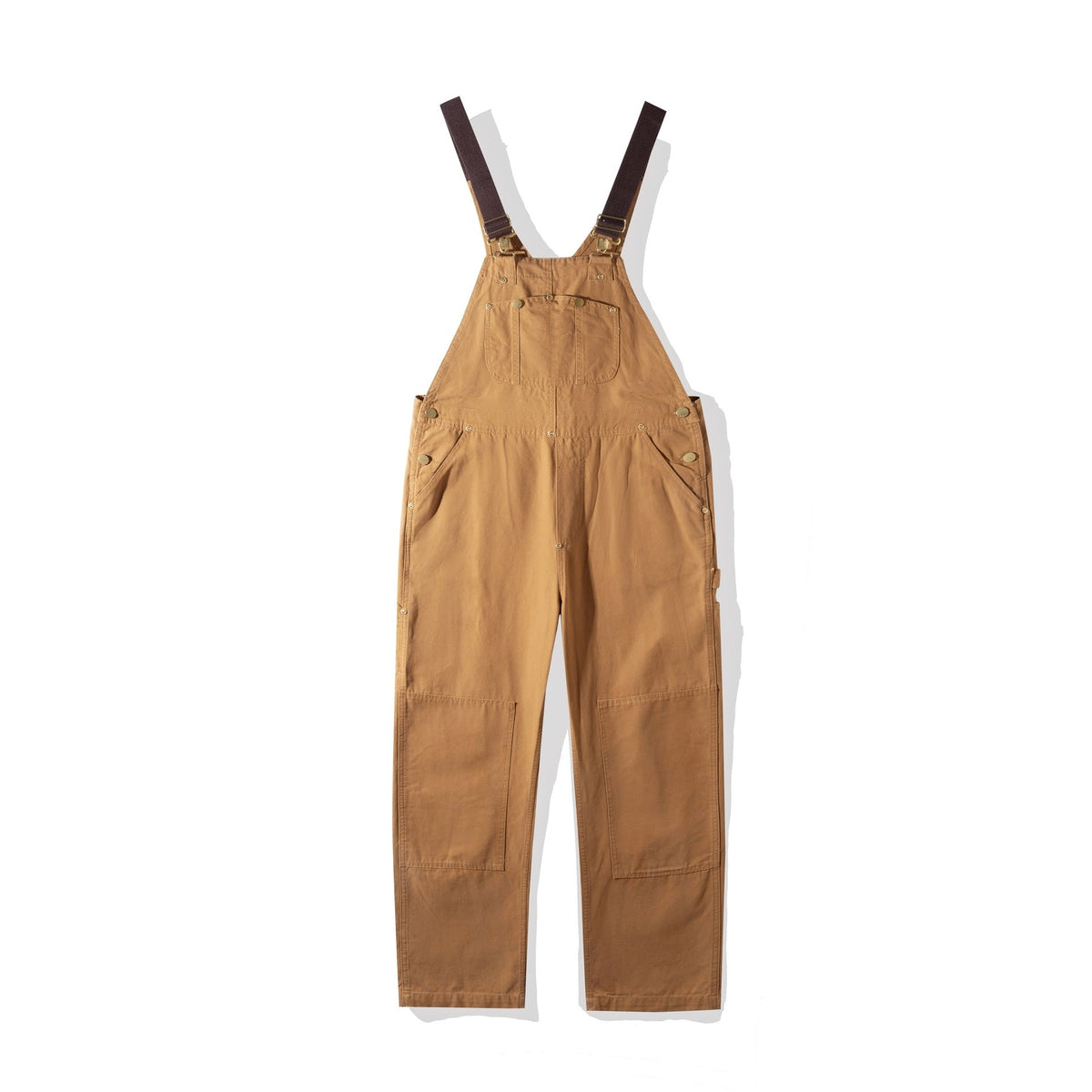 Women's Cotton Canvas Bib Overalls with Adjustable Crossback Straps