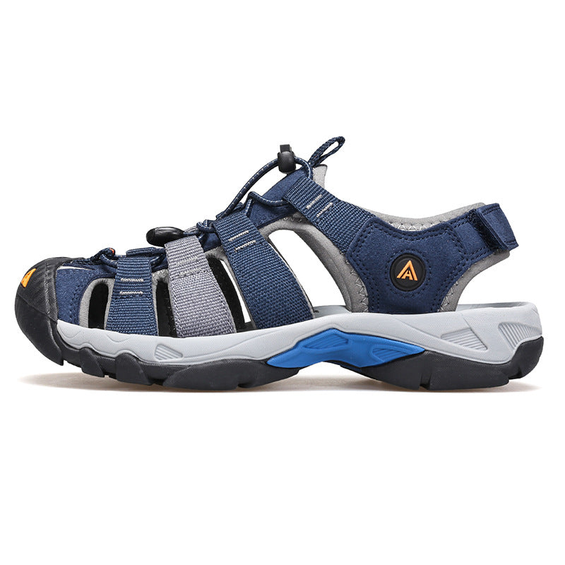 Men's Closed Toe Walking Sandals with Rubber Toe Cap