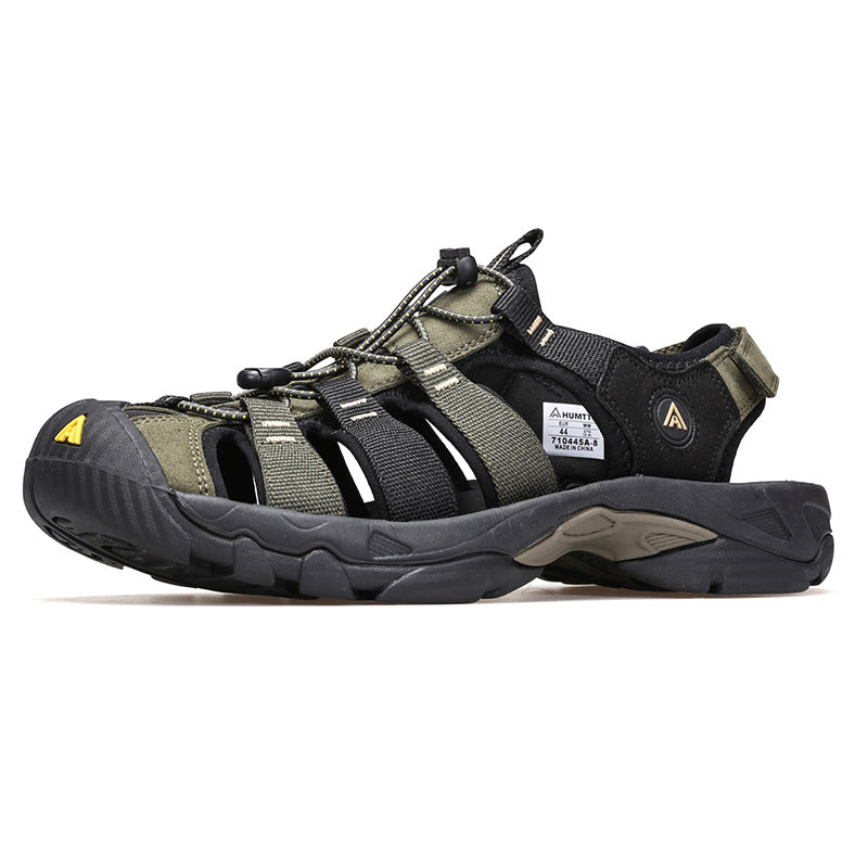 Men's Closed Toe Walking Sandals with Rubber Toe Cap