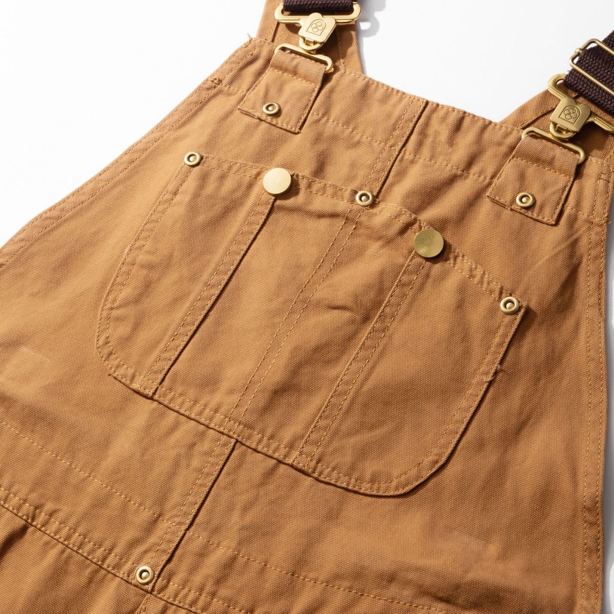 Women's Cotton Canvas Bib Overalls with Adjustable Crossback Straps