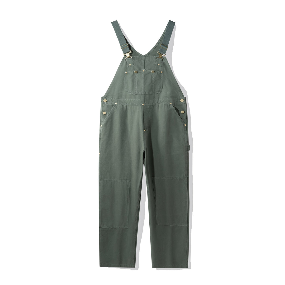Women's Cotton Canvas Bib Overalls with Adjustable Crossback Straps
