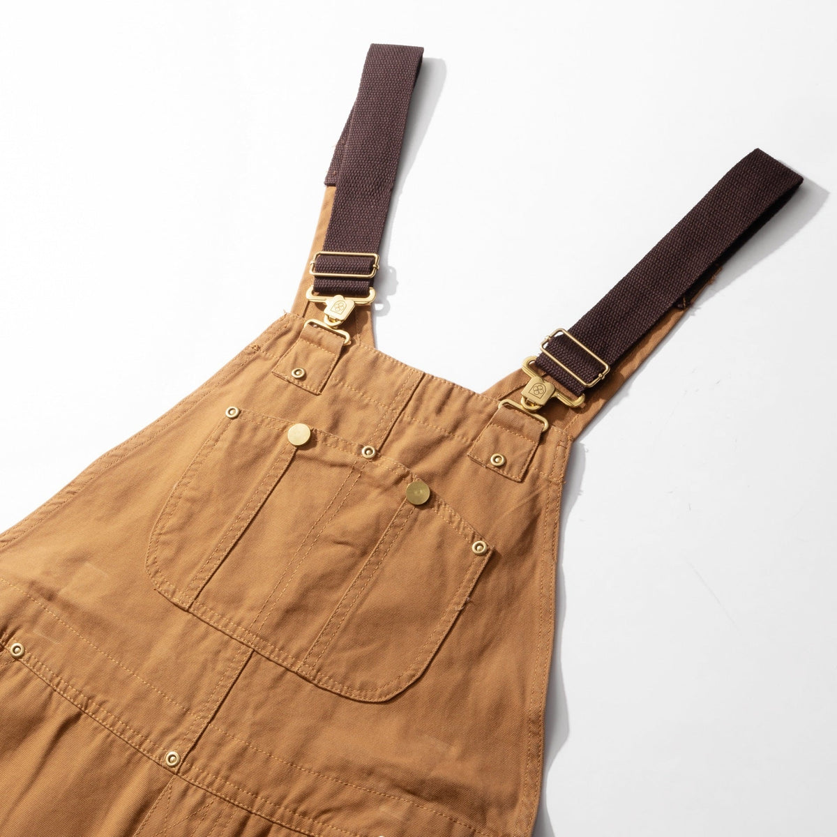 Women's Cotton Canvas Bib Overalls with Adjustable Crossback Straps