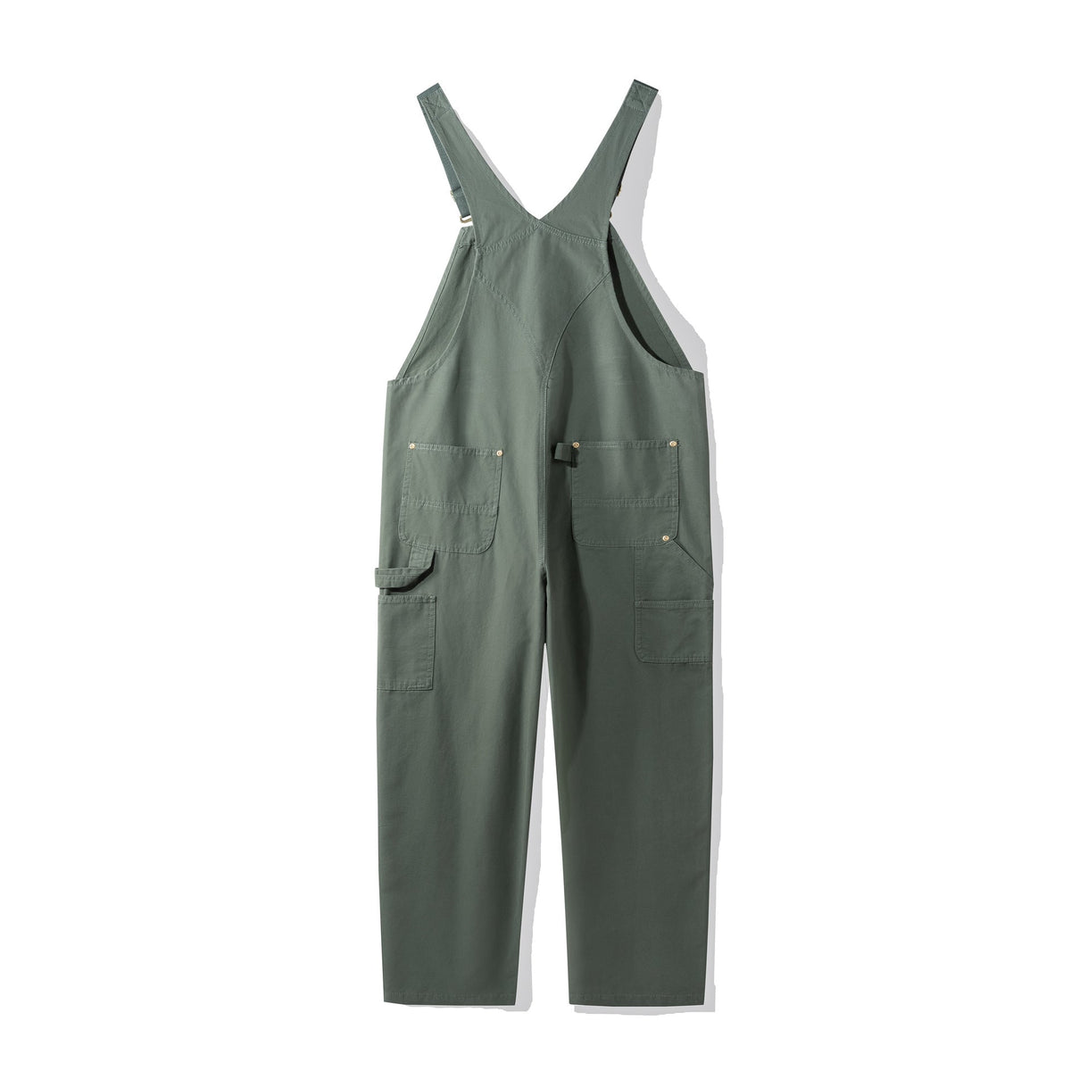 Women's Cotton Canvas Bib Overalls with Adjustable Crossback Straps