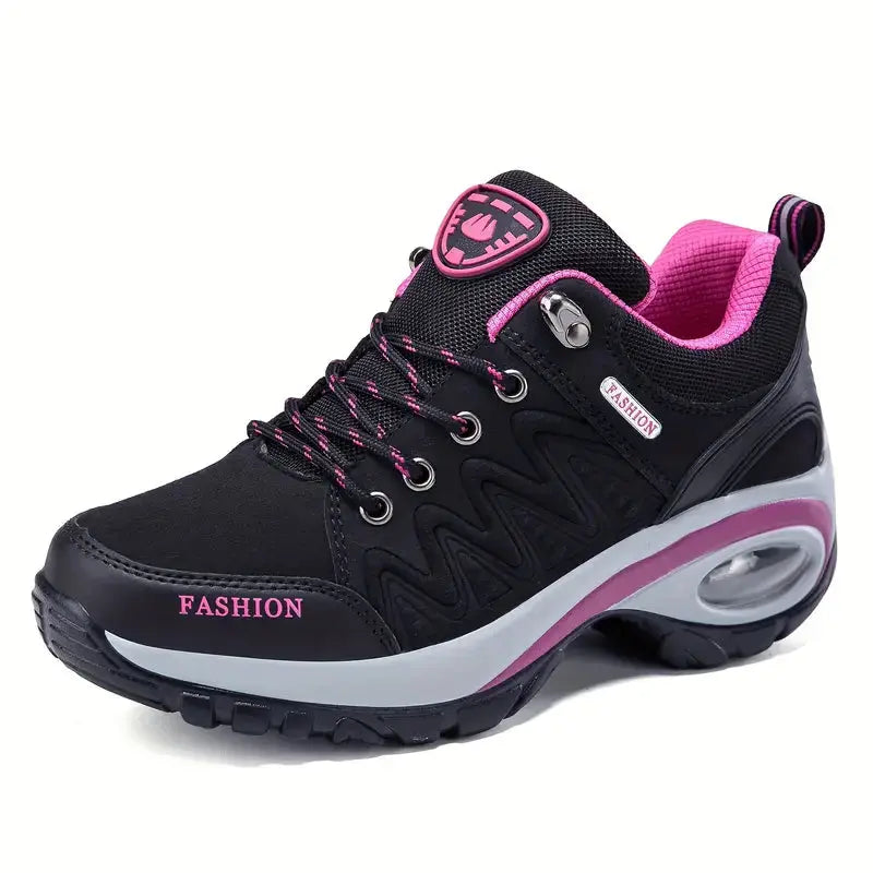 Women's Lightweight Hiking Shoes with Cushioned Air Sole and Lace Up Closure