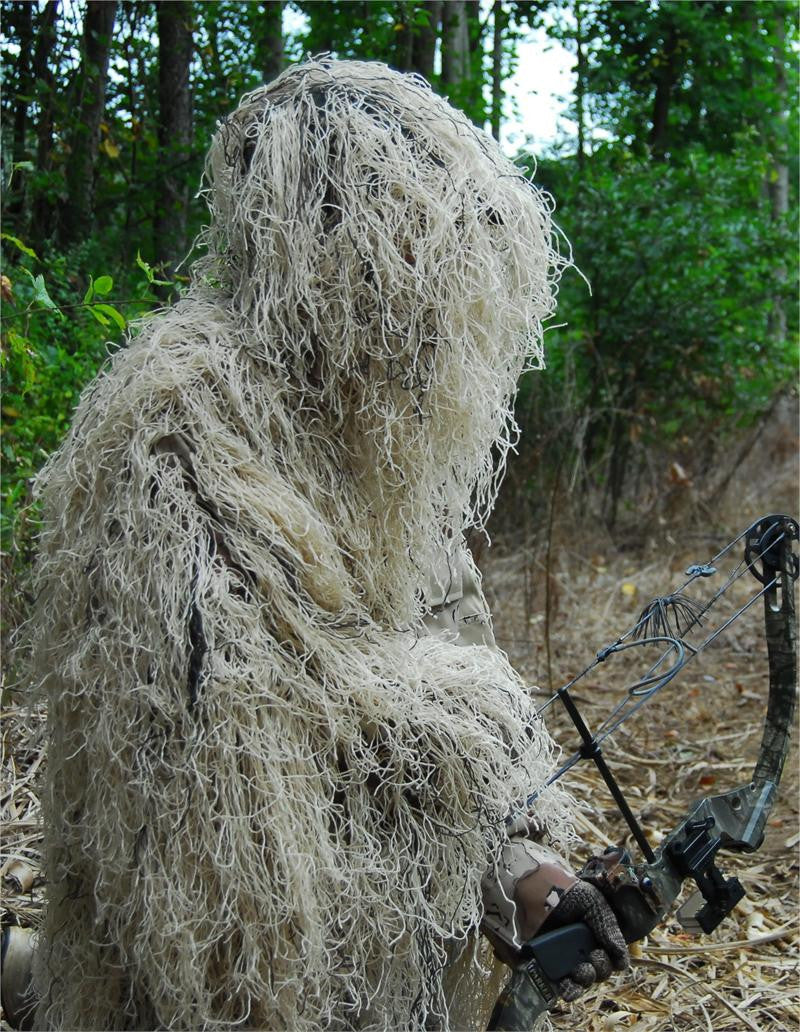 Men's Ultra Light Ghillie Bow Hunting Jacket with Attached Hood