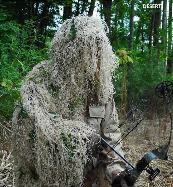 Men's Ultra Light Ghillie Bow Hunting Jacket with Attached Hood