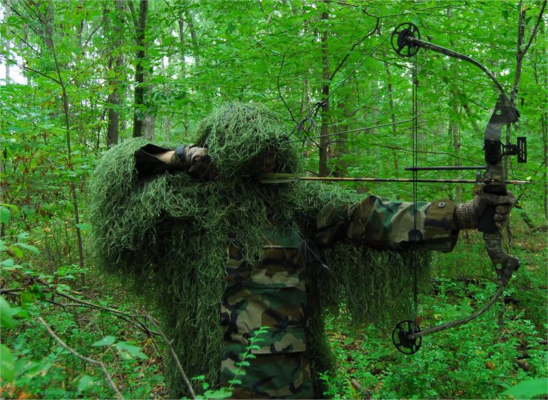 Men's Ultra Light Ghillie Bow Hunting Jacket with Attached Hood