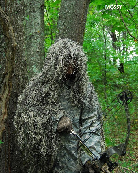 Men's Ultra Light Ghillie Bow Hunting Jacket with Attached Hood