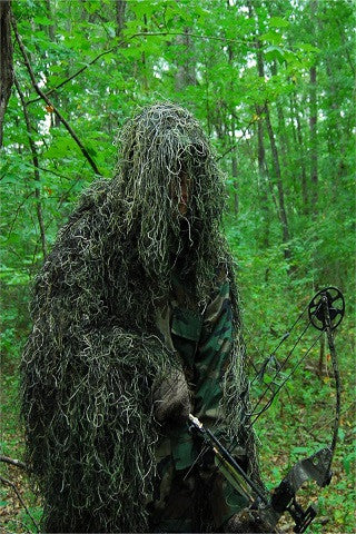 Men's Ultra Light Ghillie Bow Hunting Jacket with Attached Hood