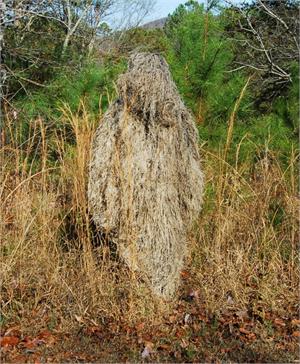 Men's One Piece Ghillie Poncho with Attached Hood and Sleeves