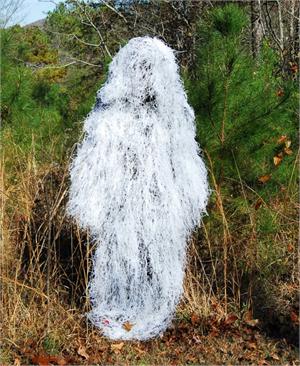 Men's One Piece Ghillie Poncho with Attached Hood and Sleeves