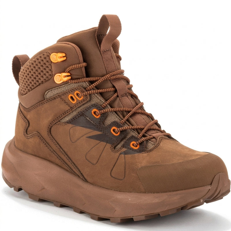 Men's Waterproof Hiking Boots with Nubuck Leather and Vibram Outsole