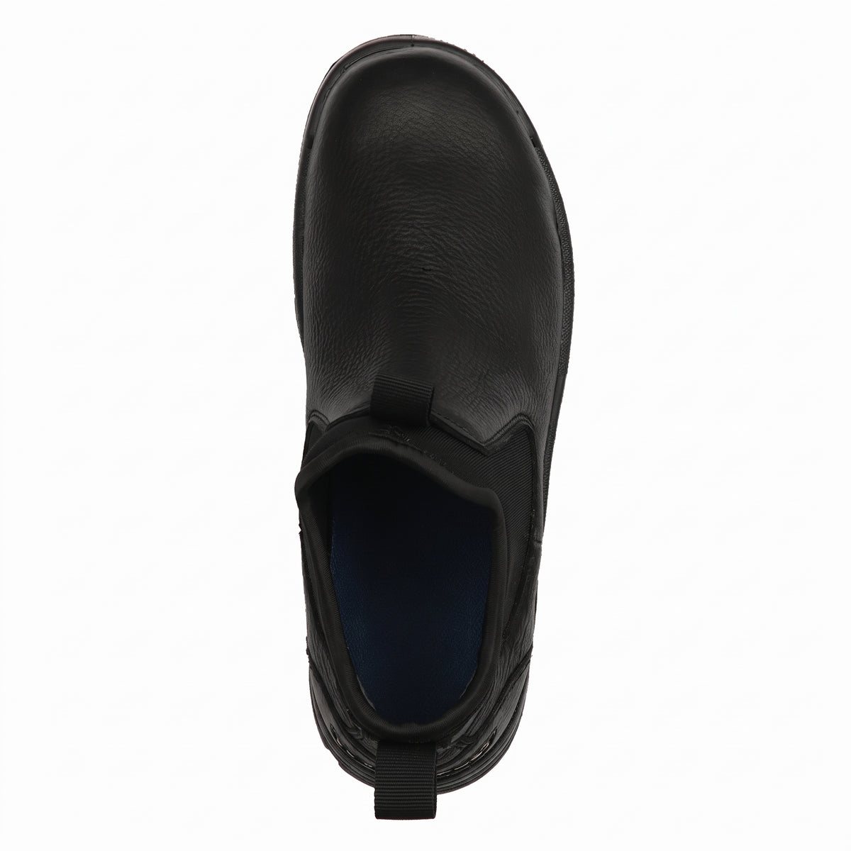 Men's Waterproof Leather Work Boots with Steel Toe and Pull On Design