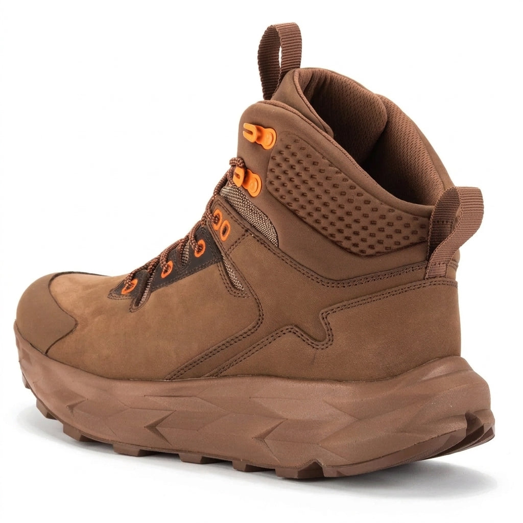 Men's Waterproof Hiking Boots with Nubuck Leather and Vibram Outsole