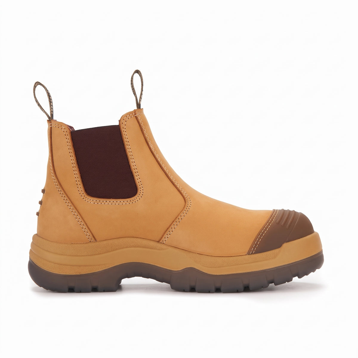 Men's Slip On Leather Work Boots with Steel Toe and Antistatic Protection