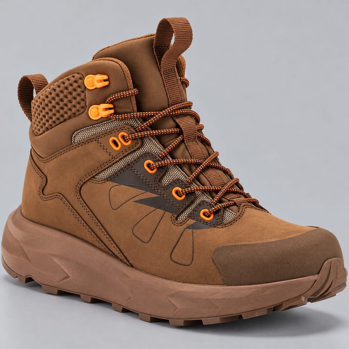 Men's Waterproof Hiking Boots with Nubuck Leather and Vibram Outsole