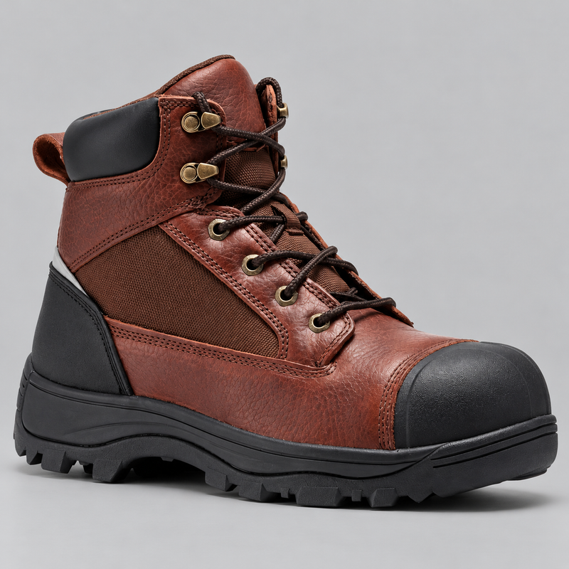 Men's Waterproof Composite Toe Leather Work Boots with Lace Up