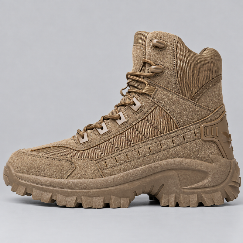 Men's High Top Tactical Boots with Non Slip Lug Sole and Lace Up