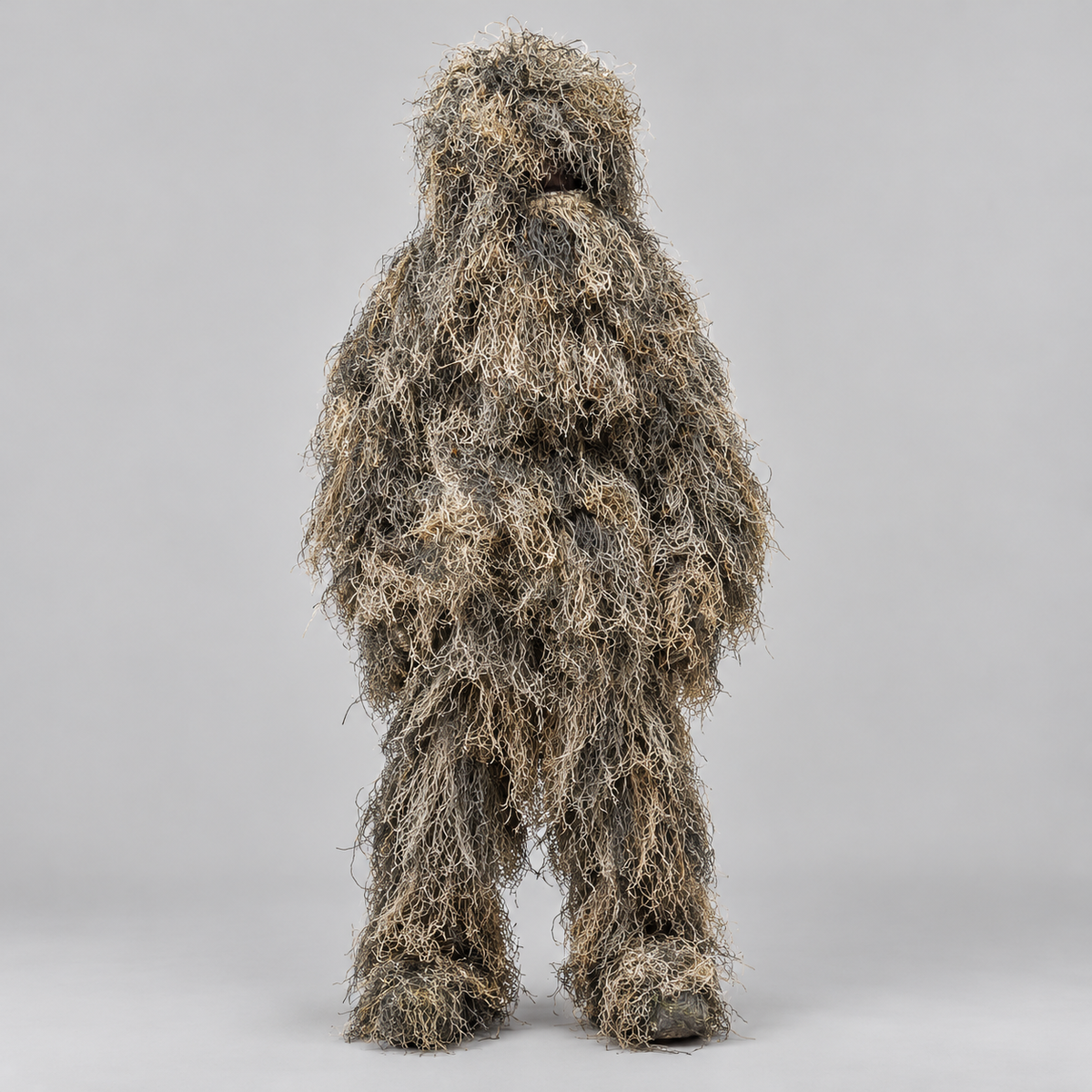 Men's Complete Ghillie Suit with Mossy Camouflage and Drawstring Pants