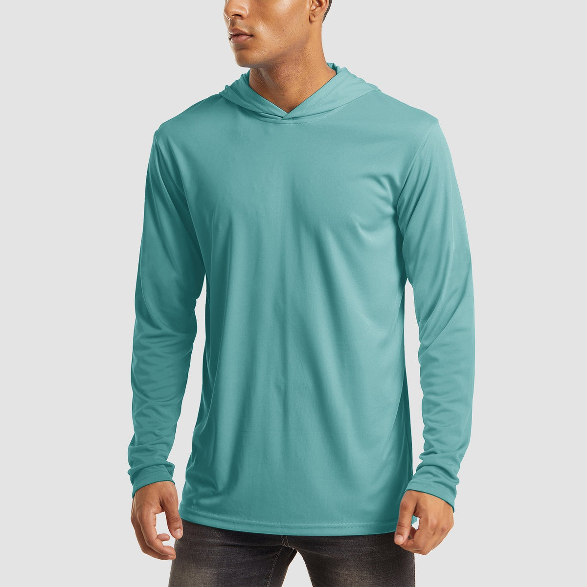 Men's Sun Protection Hoodie with Long Sleeves for Fishing and Outdoor