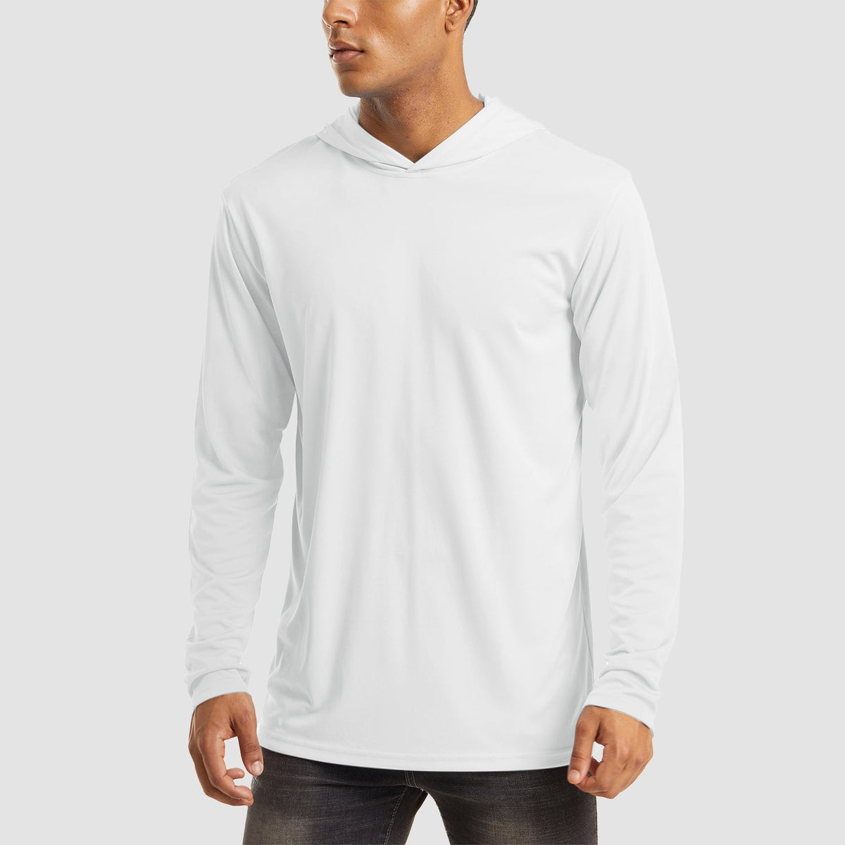 Men's Sun Protection Hoodie with Long Sleeves for Fishing and Outdoor